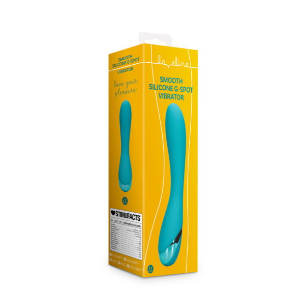 Alternative view of Loveline by Shots Glatter Silikon G-Punkt Vibrator - Teal Blau
