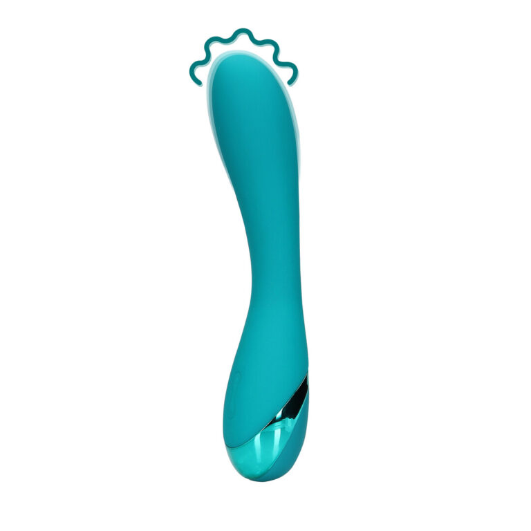 Loveline by Shots Glatter Silikon G-Punkt Vibrator - Teal Blau
