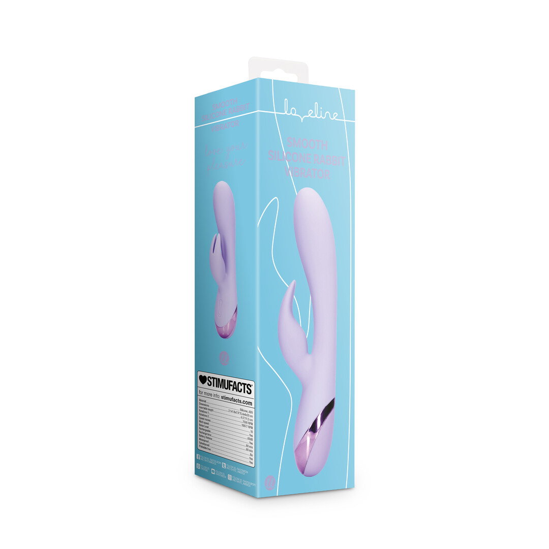 Loveline by Shots Glatter Silikon-Hase Vibrator - Digital Lavendel – Bild 2