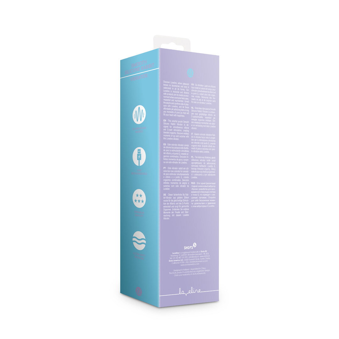 Loveline by Shots Glatter Silikon-Hase Vibrator - Digital Lavendel – Bild 3