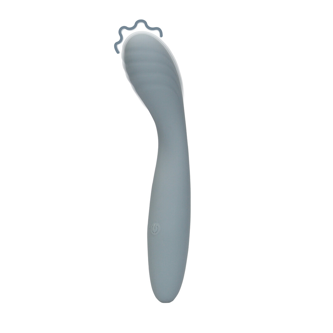 Loveline by Shots Ultra Soft Silicone G-Spot Vibrator - Basaltgrau