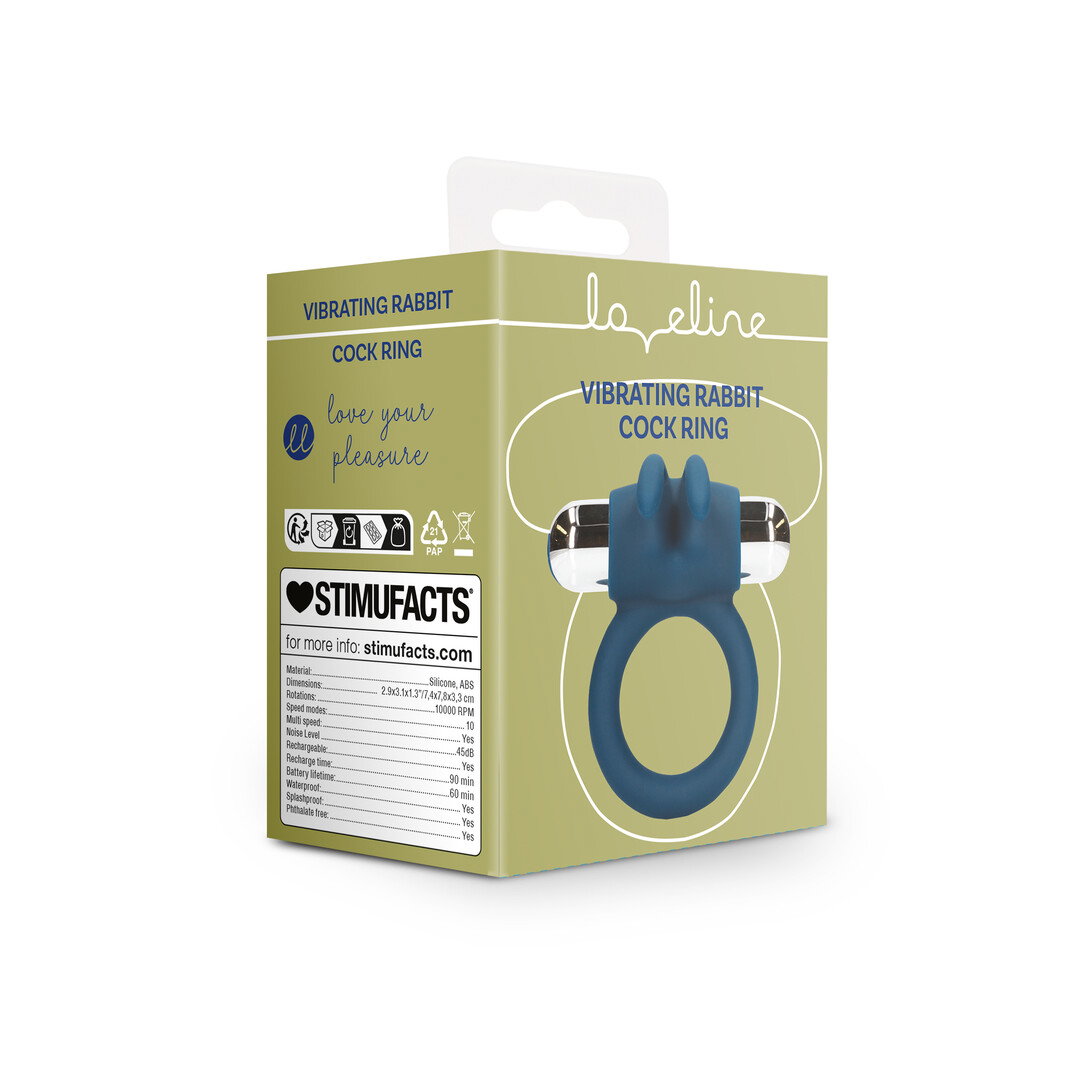Loveline by Shots Vibrierender Kaninchen Penisring - Baltisches Blau – Bild 2