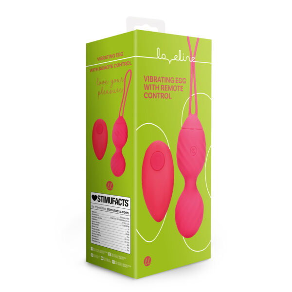 Alternative view of Loveline by Shots Vibrating Egg mit Remote Control - Strawberry Red