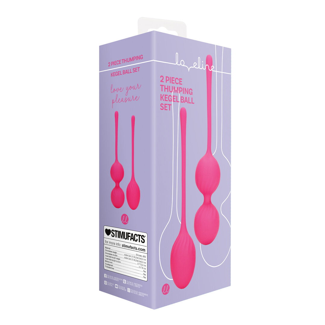 Loveline by Shots 2 Stück Thumping Kegel Ball Set - Wild Strawberry – Bild 2