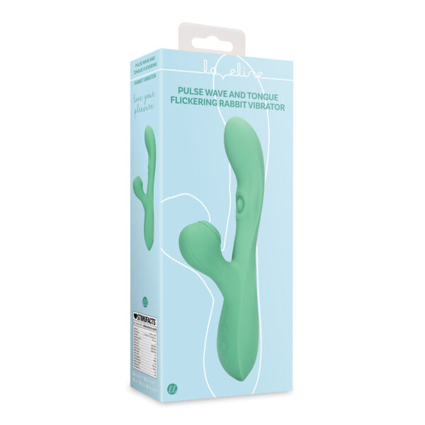Alternative view of Loveline by Shots Pulse Wave und Tonge Flickering Rabbit Vibrator - Pulswelle und Zungenschlag Vibrator - Blue Grass
