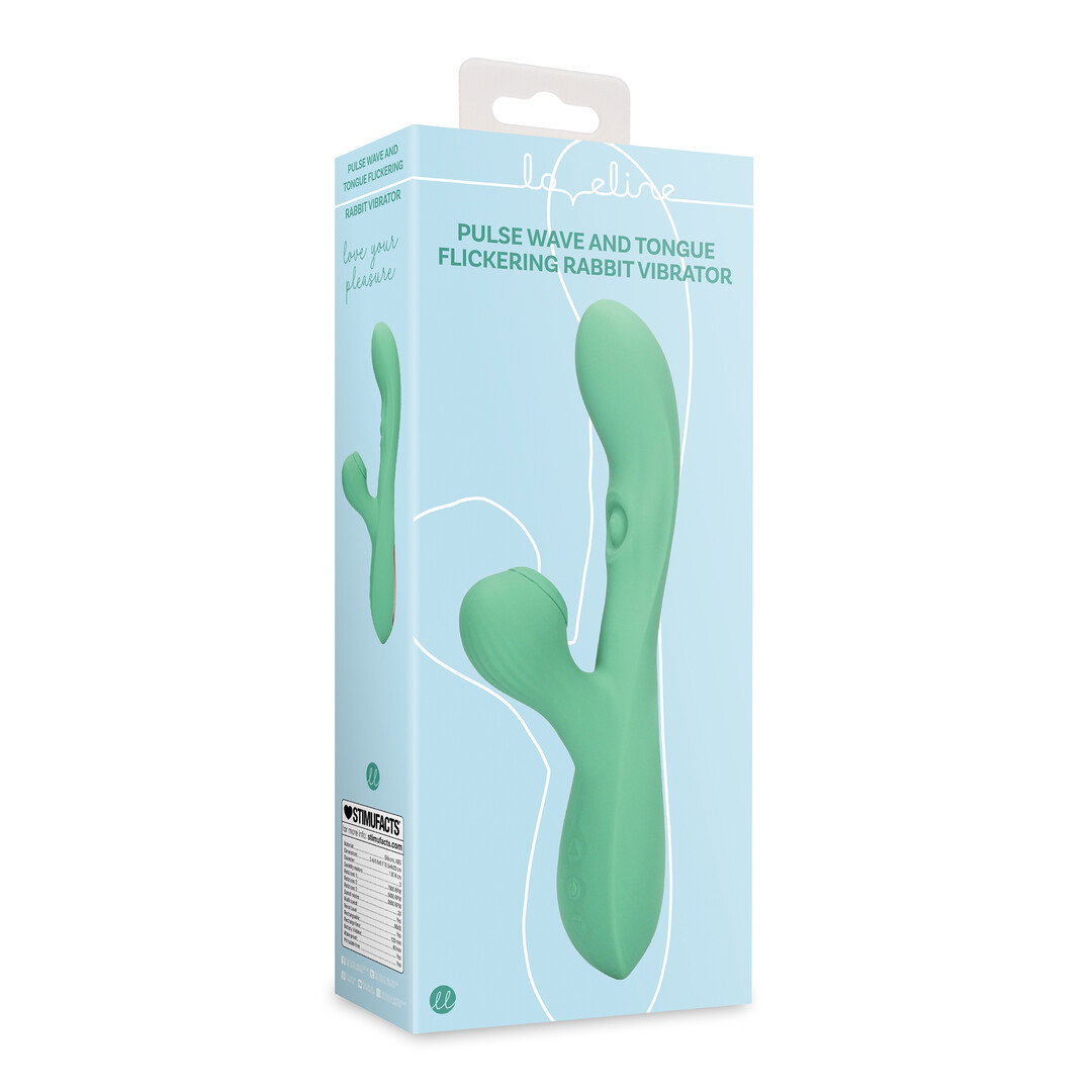 Loveline by Shots Pulse Wave und Tonge Flickering Rabbit Vibrator - Pulswelle und Zungenschlag Vibrator - Blue Grass – Bild 2