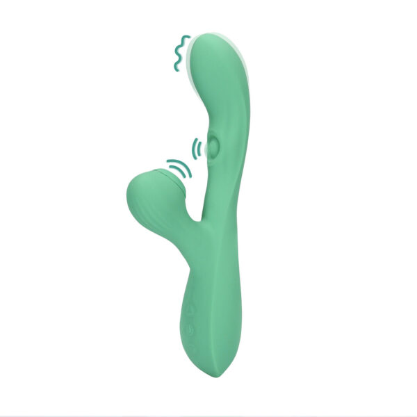 Loveline by Shots Pulse Wave und Tonge Flickering Rabbit Vibrator - Pulswelle und Zungenschlag Vibrator - Blue Grass
