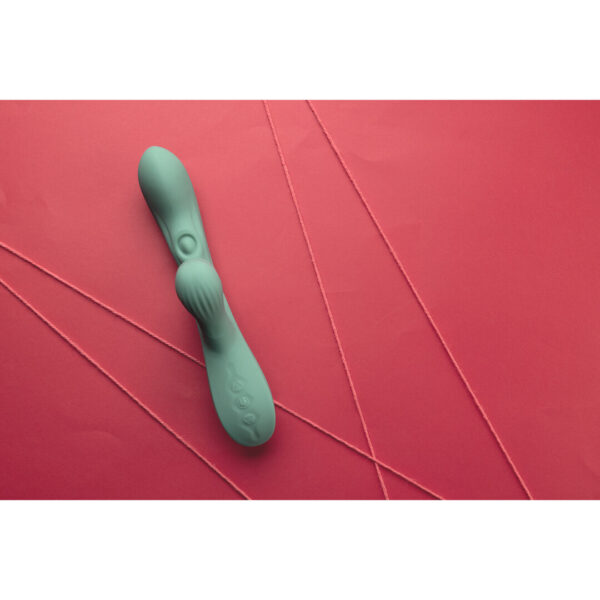 Loveline by Shots Pulse Wave und Tonge Flickering Rabbit Vibrator - Pulswelle und Zungenschlag Vibrator - Blue Grass – Bild 6