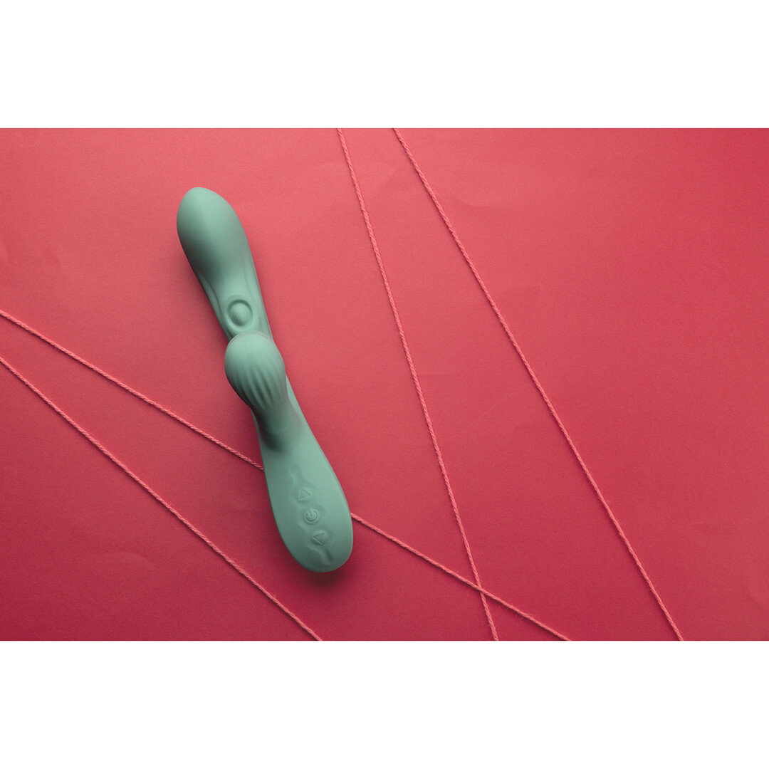 Loveline by Shots Pulse Wave und Tonge Flickering Rabbit Vibrator - Pulswelle und Zungenschlag Vibrator - Blue Grass – Bild 6