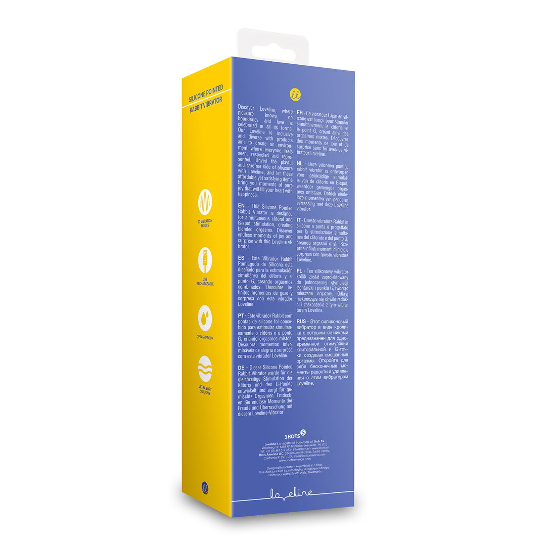 Loveline by Shots Silikon Rabbit Vibrator mit verlängertem Klitoris Stimulator - Protanopia – Bild 3