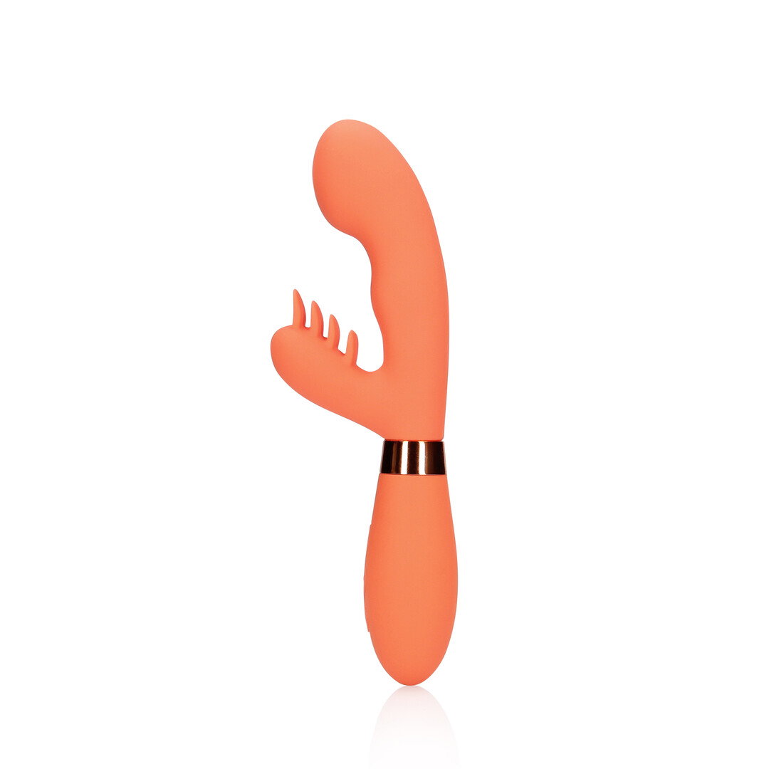 Loveline by Shots Silikon Rabbit Vibrator mit aufgefächerten klitoralen Stimulatoren - Glazed Carrots – Bild 5