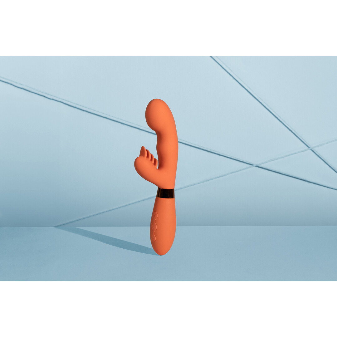 Loveline by Shots Silikon Rabbit Vibrator mit aufgefächerten klitoralen Stimulatoren - Glazed Carrots – Bild 6