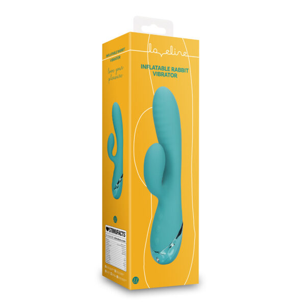 Loveline by Shots Sich aufblasender Rabbit Vibrator - Peacock Blue – Bild 2