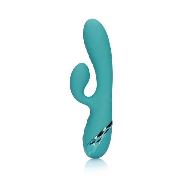Loveline by Shots Sich aufblasender Rabbit Vibrator - Peacock Blue – Bild 5