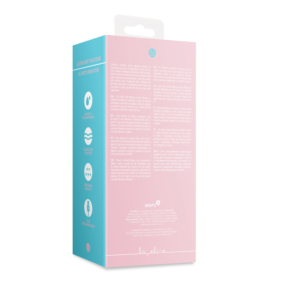 Loveline by Shots Ultra weicher Silikon G-Punkt Vibrator - Cherry Chiffon – Bild 3