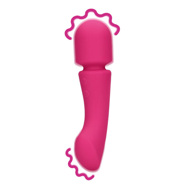 Loveline by Shots Ultra weicher beidseitig verwendbarer Silikon Wand Vibrator - Prestone Pink