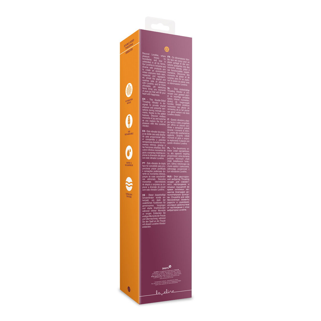Loveline by Shots Stoßender Doppelvibrator - Merlot Grape – Bild 3