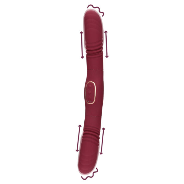 Loveline by Shots Stoßender Doppelvibrator - Merlot Grape