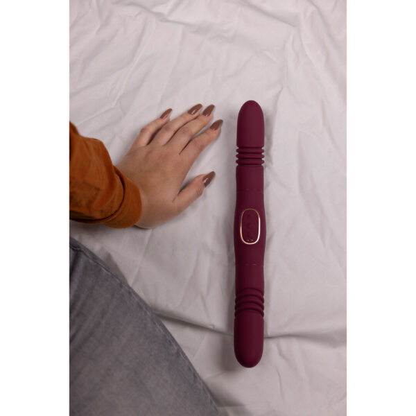 Loveline by Shots Stoßender Doppelvibrator - Merlot Grape – Bild 6