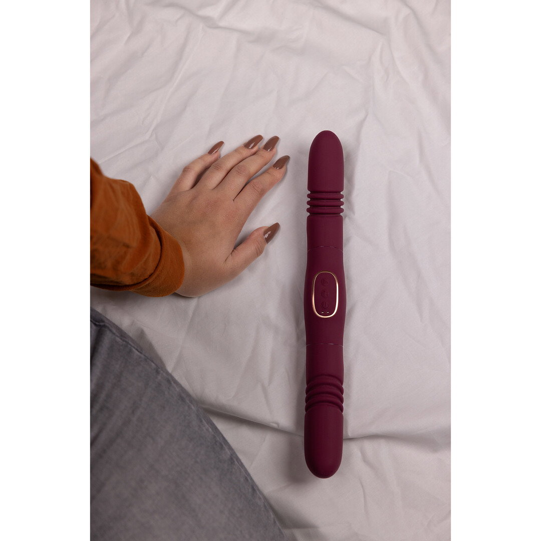 Loveline by Shots Stoßender Doppelvibrator - Merlot Grape – Bild 6