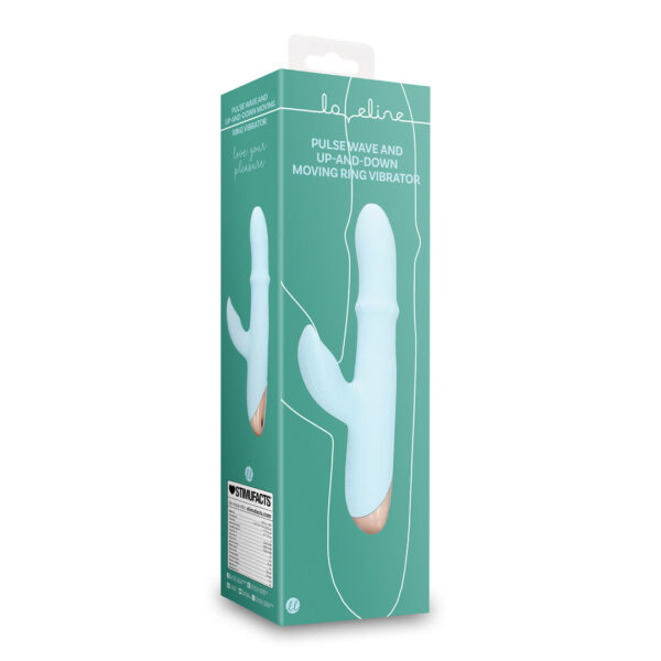 Alternative view of Loveline by Shots Pulswellen Vibrator mit auf- und ab bewegten Ringen - Arctic Blue