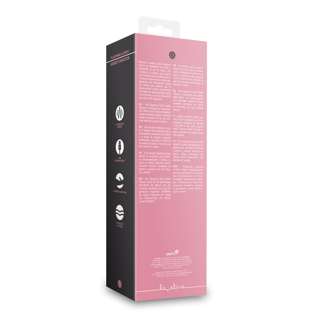 Loveline by Shots Schlagender G-Punkt Rabbit Vibrator - Pink Arabesque – Bild 3