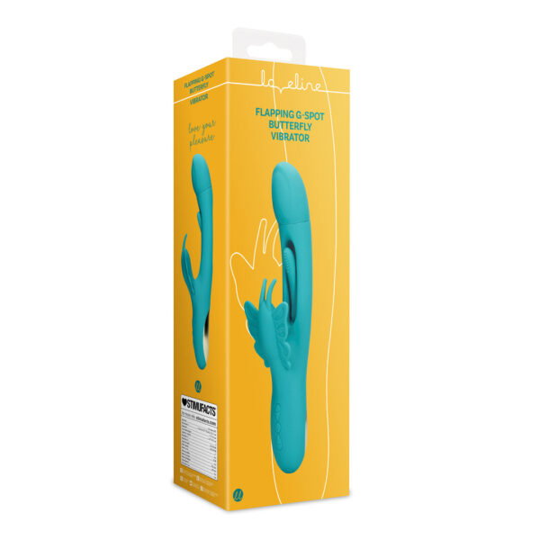 Loveline by Shots Flügelschlagender Butterfly G-Spot Vibrator - Peacock Blue – Bild 2