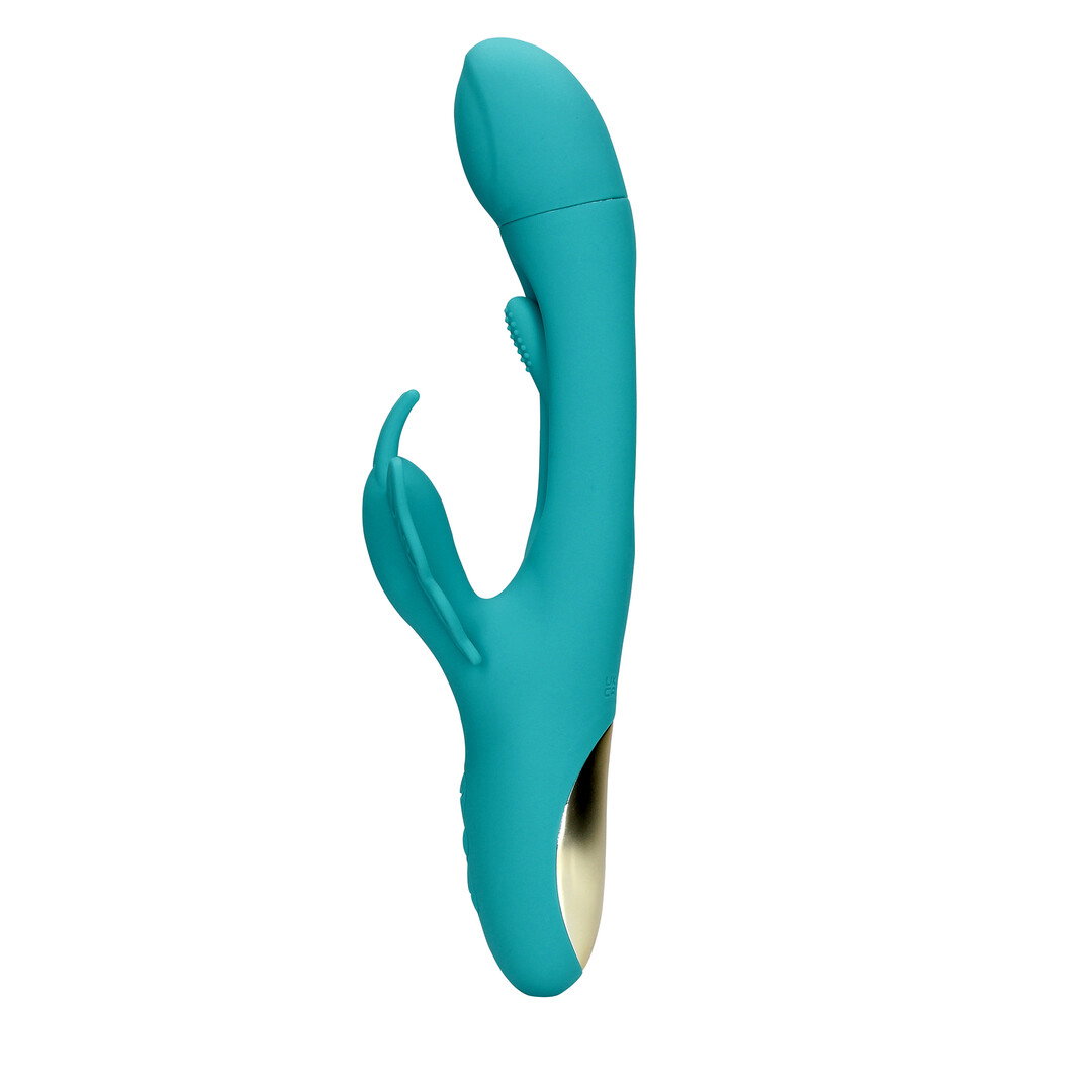 Loveline by Shots Flügelschlagender Butterfly G-Spot Vibrator - Peacock Blue – Bild 5