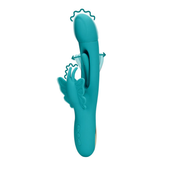 Loveline by Shots Flügelschlagender Butterfly G-Spot Vibrator - Peacock Blue