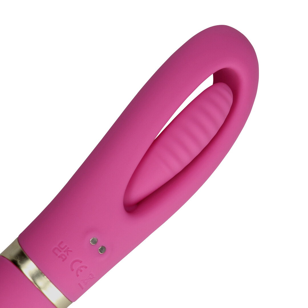 Loveline by Shots Beidseitig verwendbarer G-Spot Vibrator mit Schlagflügel - Exuberant Pink – Bild 6