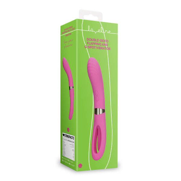 Loveline by Shots Beidseitig verwendbarer G-Spot Vibrator mit Schlagflügel - Exuberant Pink – Bild 2