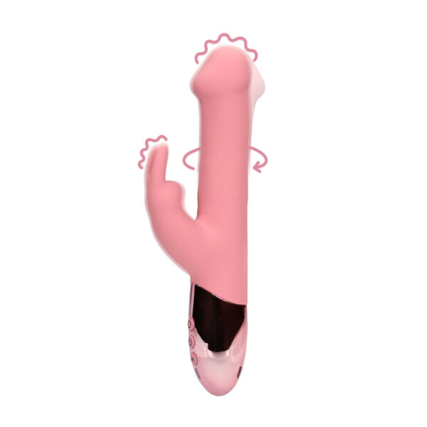 Loveline by Shots Rabbit Vibrator mit rotierenden Perlen - Pink Arabesque