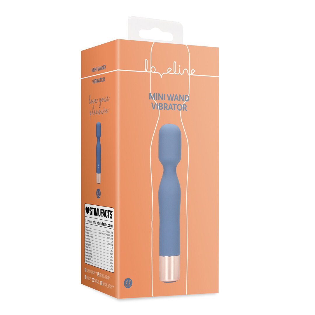 Loveline by Shots Mini Wand Vibrator - Blue Horizon – Bild 2