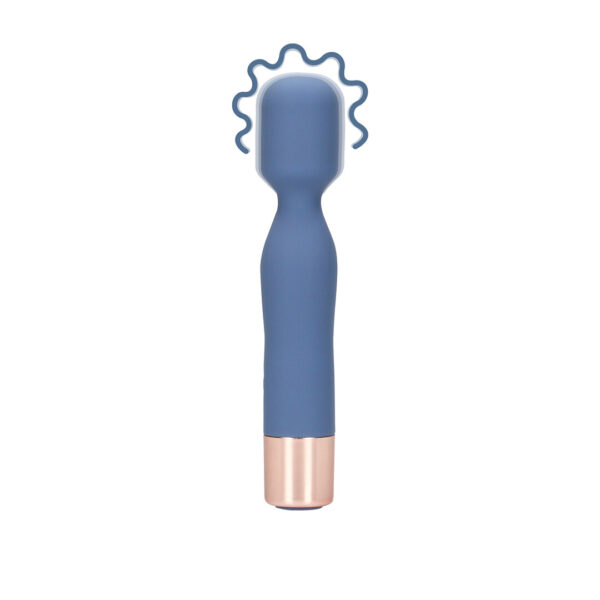 Loveline by Shots Mini Wand Vibrator - Blue Horizon