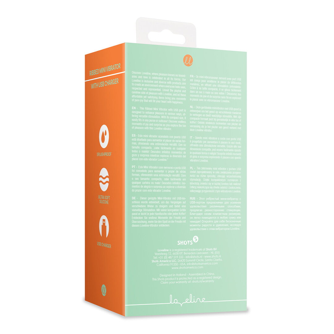 Loveline by Shots Mini Rillen Vibrator mit USB Anschluss - Spring Sage – Bild 3