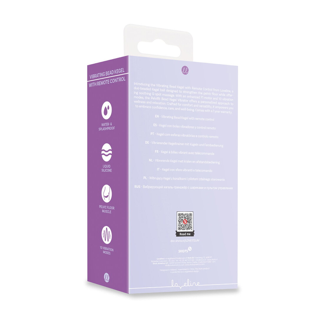Loveline by Shots Vibrationsperlen Kegel mit Fernbedienung - Lavendel – Bild 3