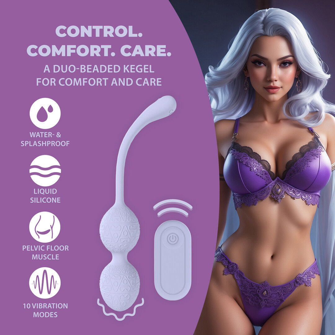 Loveline by Shots Vibrationsperlen Kegel mit Fernbedienung - Lavendel – Bild 4