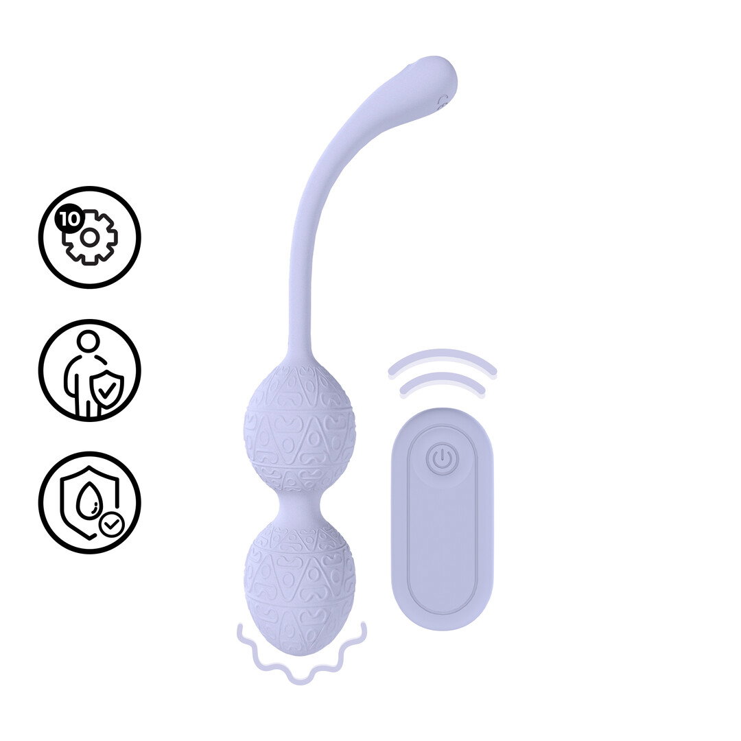 Loveline by Shots Vibrationsperlen Kegel mit Fernbedienung - Lavendel