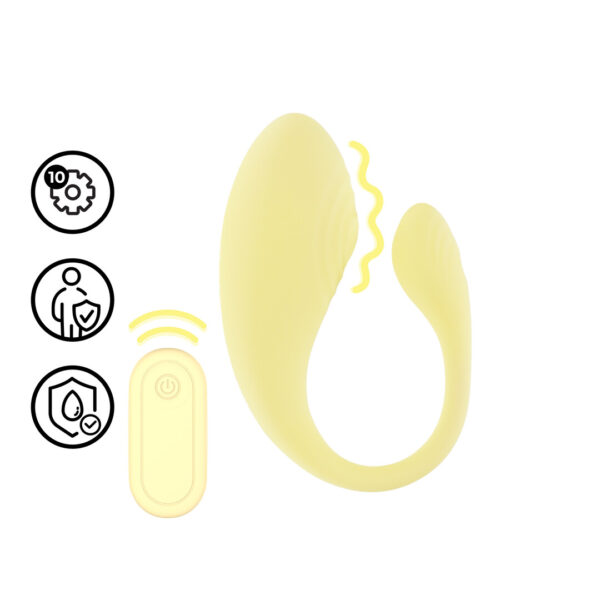 Loveline by Shots Vibrations-G-Punkt-Vibrator mit Fernbedienung - Gelb