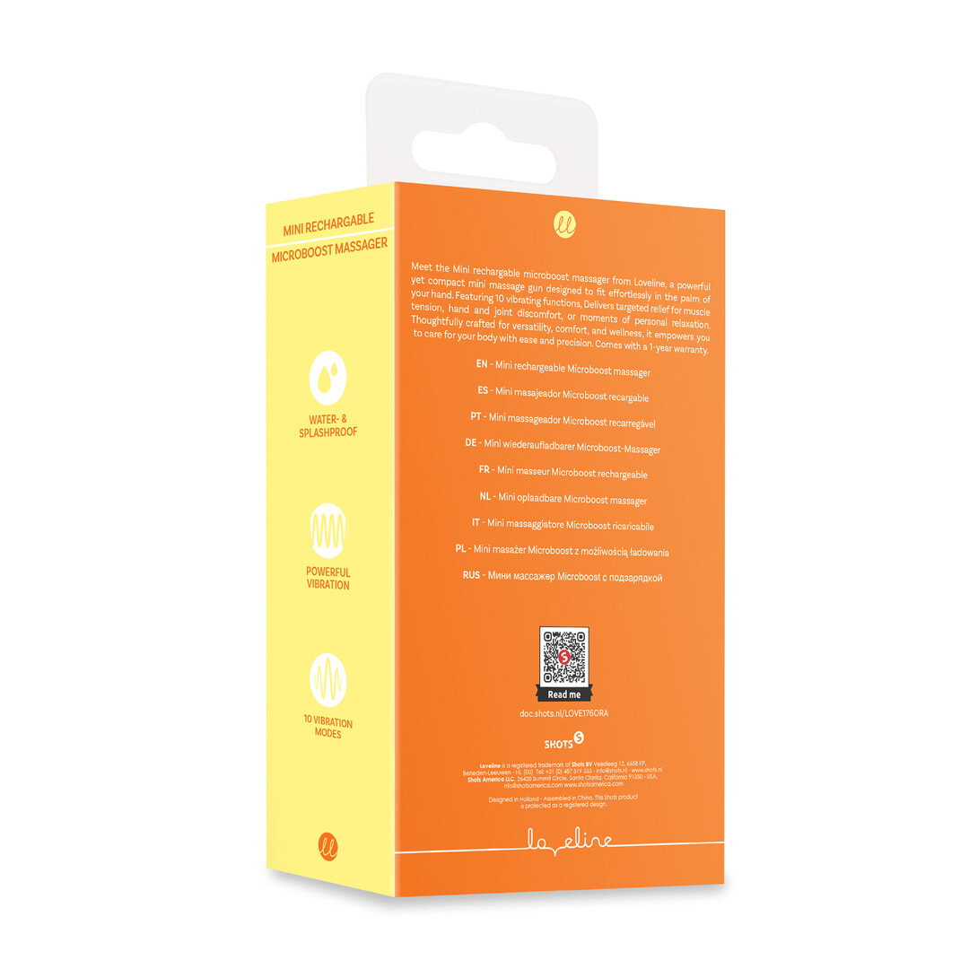 Loveline by Shots Mini wiederaufladbarer Microboost-Massager - Orange – Bild 3