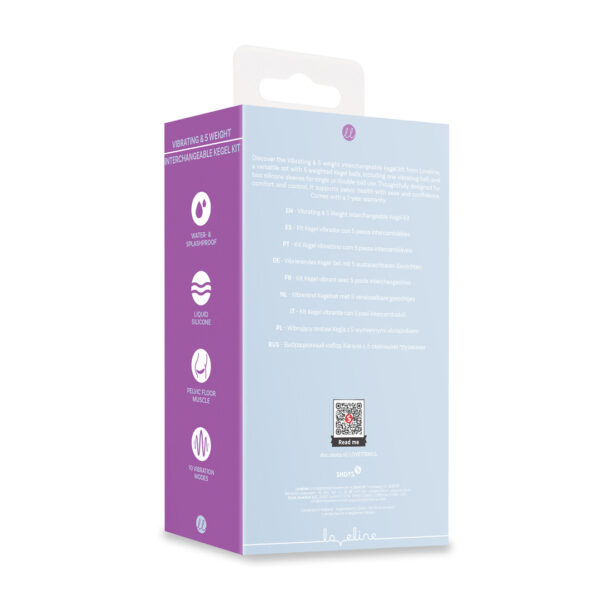 Loveline by Shots Vibrations- und 5 Gewichte Austauschbares Kegel-Set - Lila – Bild 3