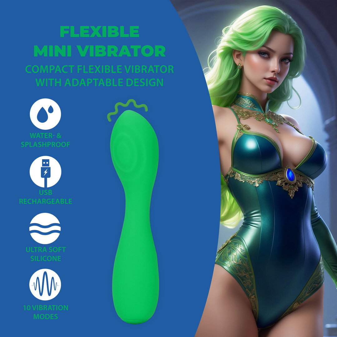 Loveline by Shots Mini Flexibler Vibrator - Green Bliss – Bild 6