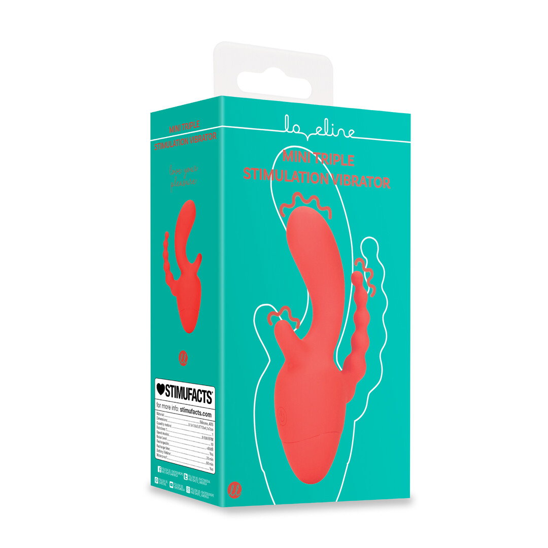 Loveline by Shots Mini Triple Stimulation Vibrator - Scarlet Kiss – Bild 2