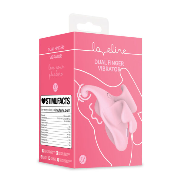 Loveline by Shots Finger Dual Vibrator - Pink – Bild 2