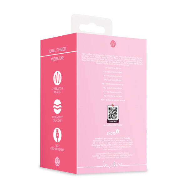 Loveline by Shots Finger Dual Vibrator - Pink – Bild 3