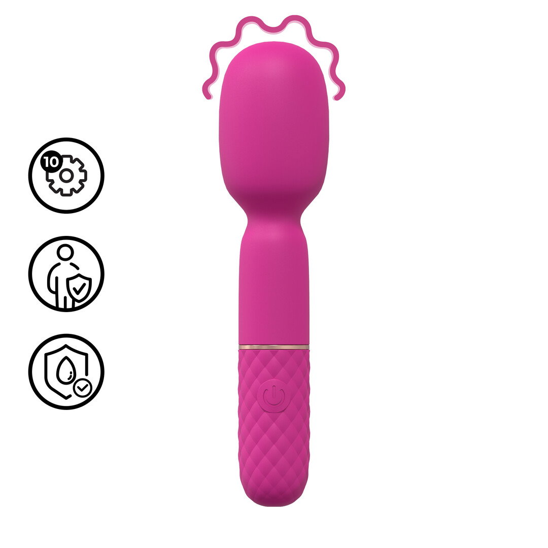 Loveline by Shots Mini Wand Vibrator - Pink