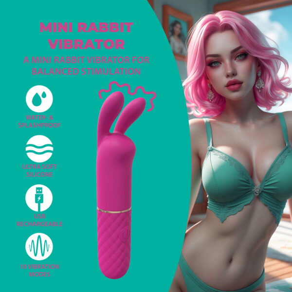 Loveline by Shots Mini Rabbit Vibrator - Pink – Bild 4
