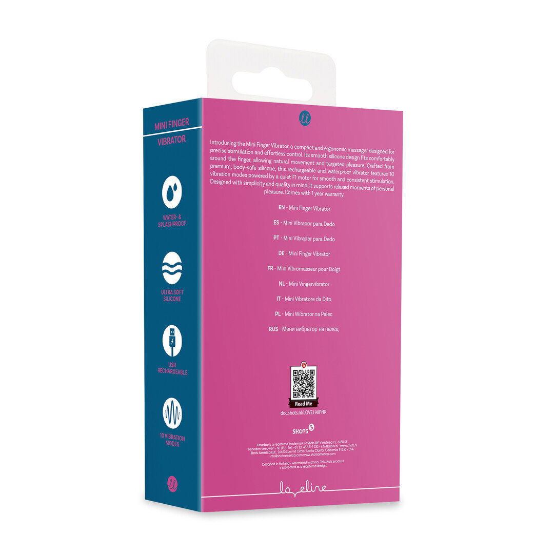 Loveline by Shots Mini Finger Vibrator - Pink – Bild 3
