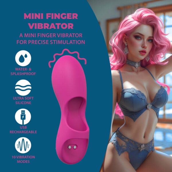 Loveline by Shots Mini Finger Vibrator - Pink – Bild 4