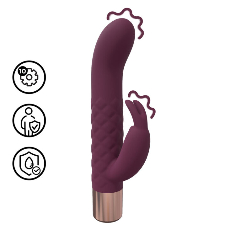 Loveline by Shots Mini Kaninchen Vibrator - Burgunderrot
